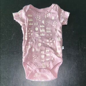 Honest Newborn Pink Patterned Kids Bodysuit